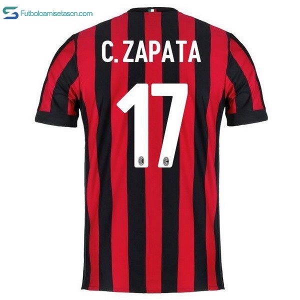 Camiseta Milan 1ª C.Zapata 2017/18